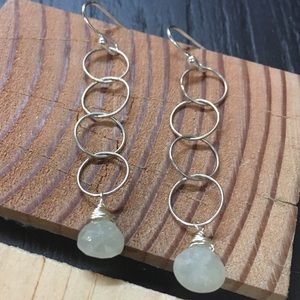 Silver drop earrings